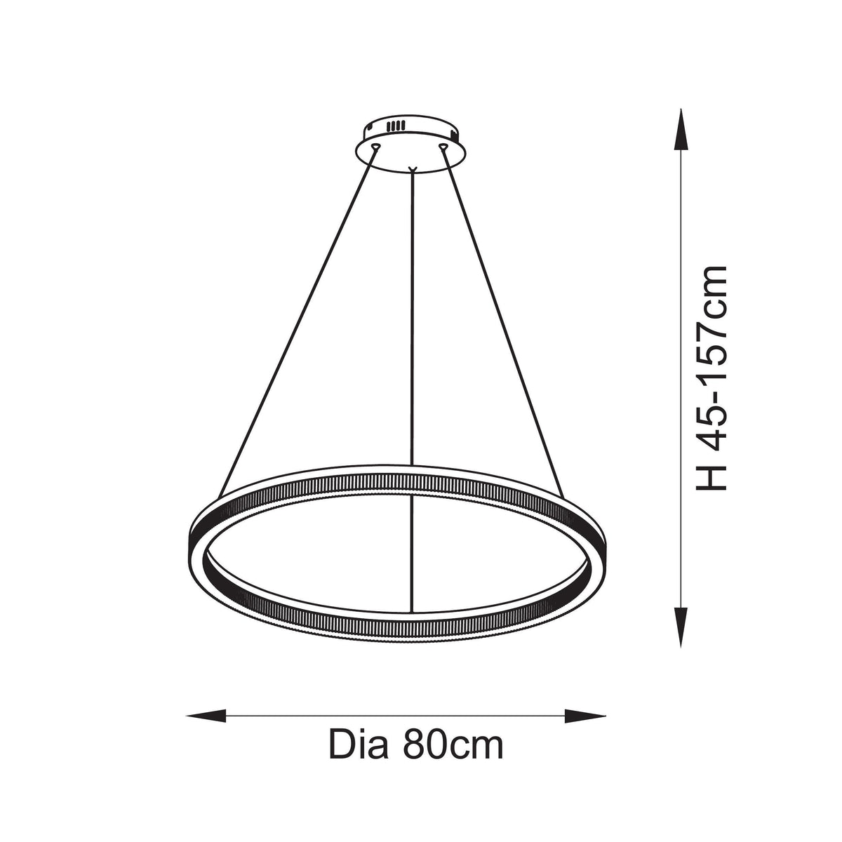 Endon Lansina Hoop Pendant Brushed gold plated finish & opal ribbed acrylic
