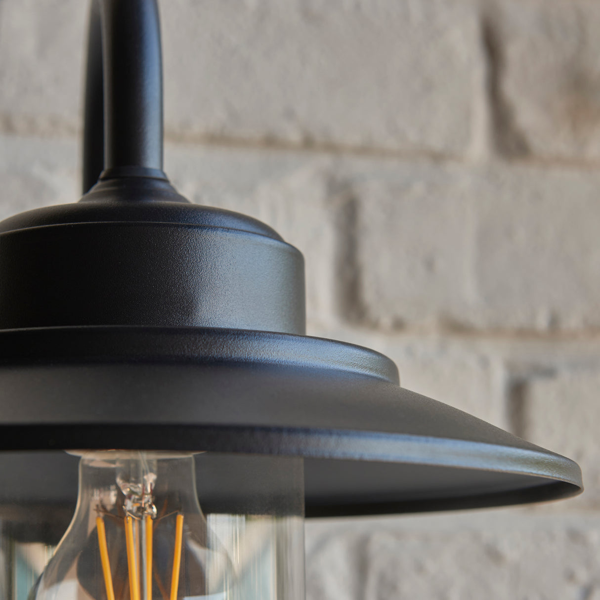 Endon Thornton PIR Wall Matt black & clear glass