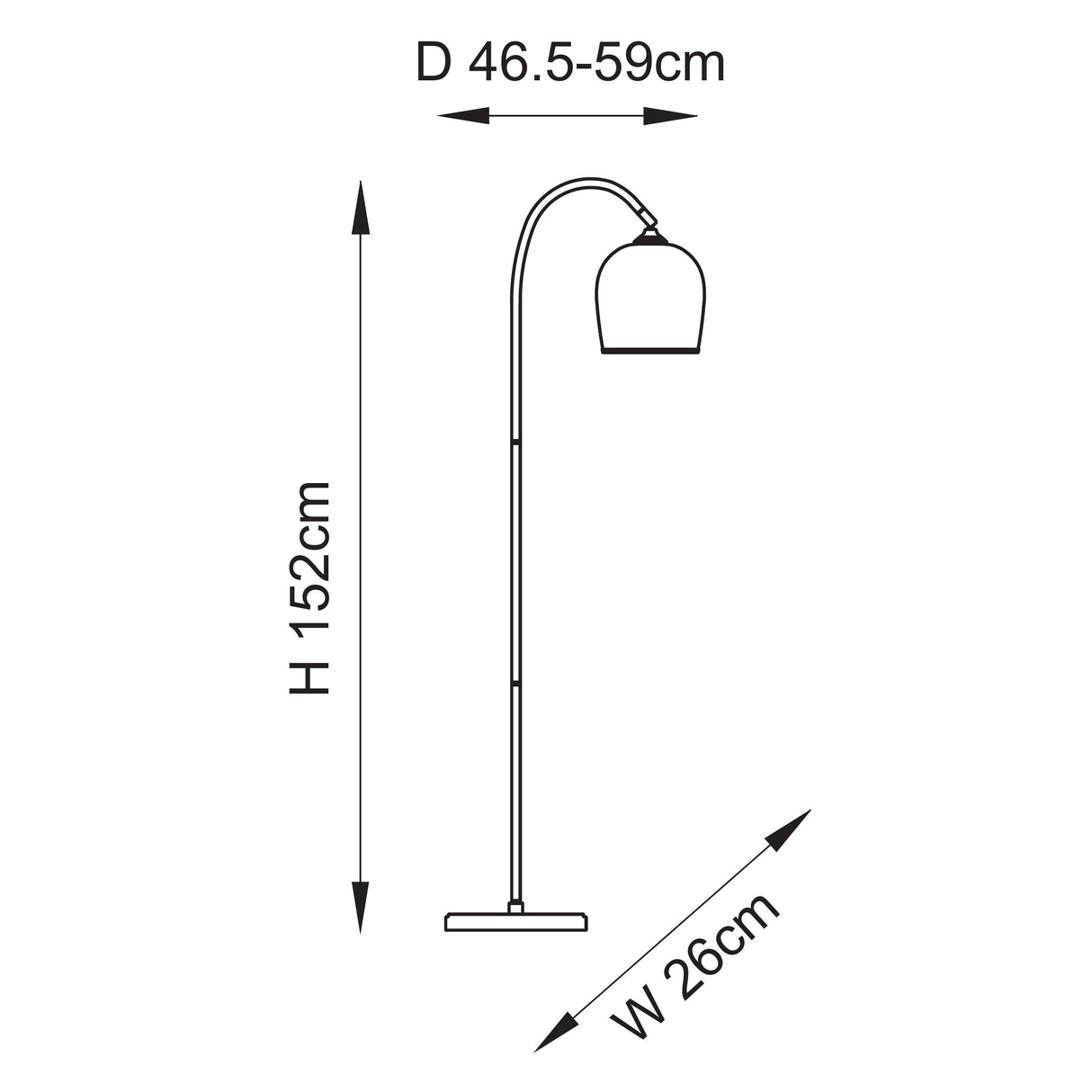 Endon Ashcroft Floor Brushed aged brass plate & clear glass