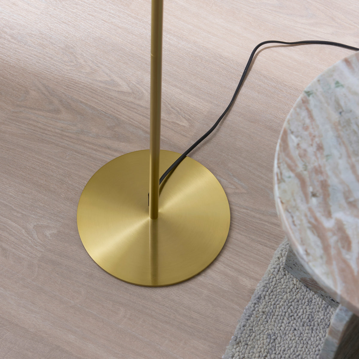 Endon Lyon Floor Satin brass plate