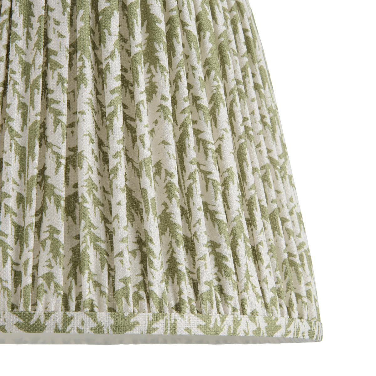 Endon Leaf 35cm Tapered Shade Herb garden green fabric