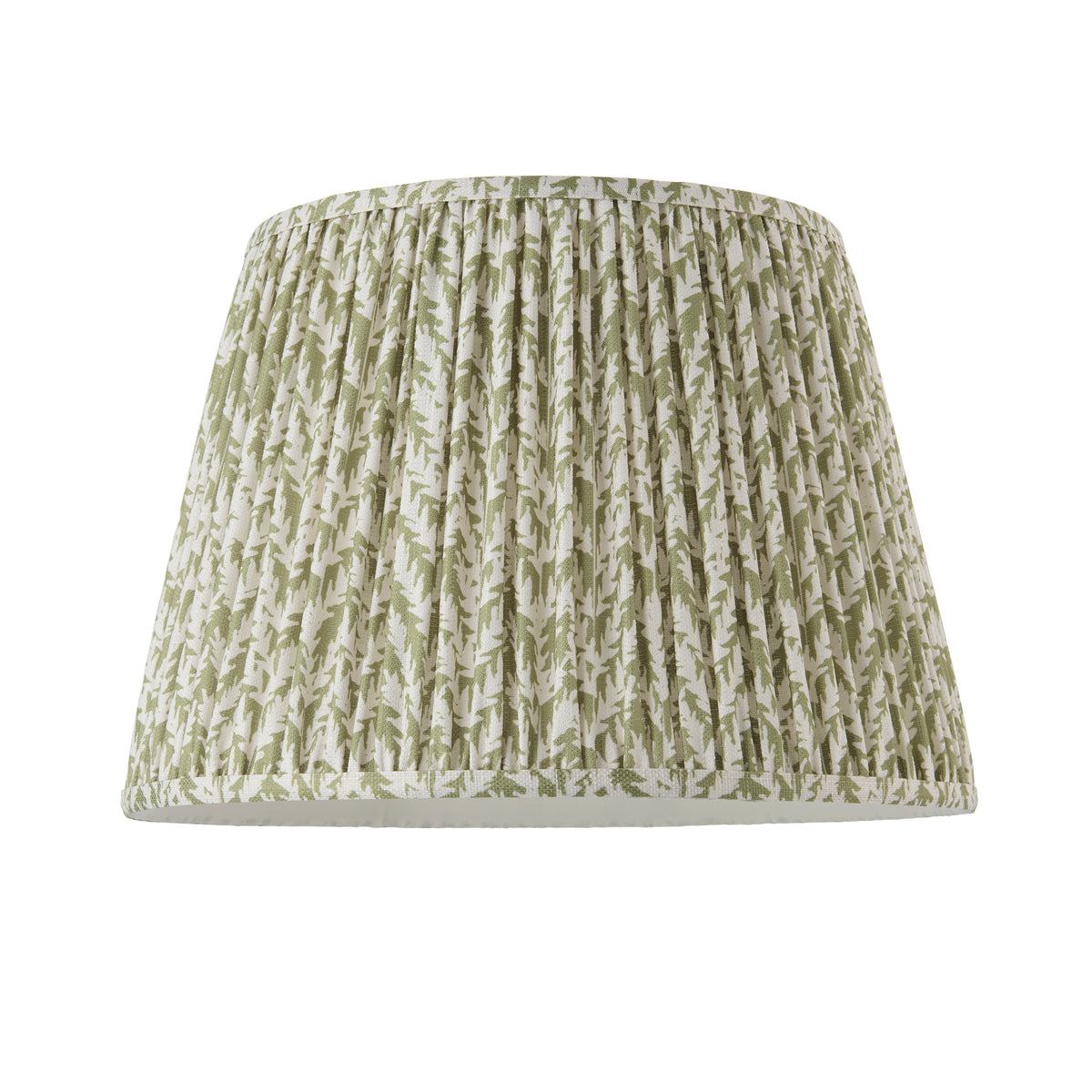 Endon Leaf 40cm Tapered Shade Herb garden green fabric