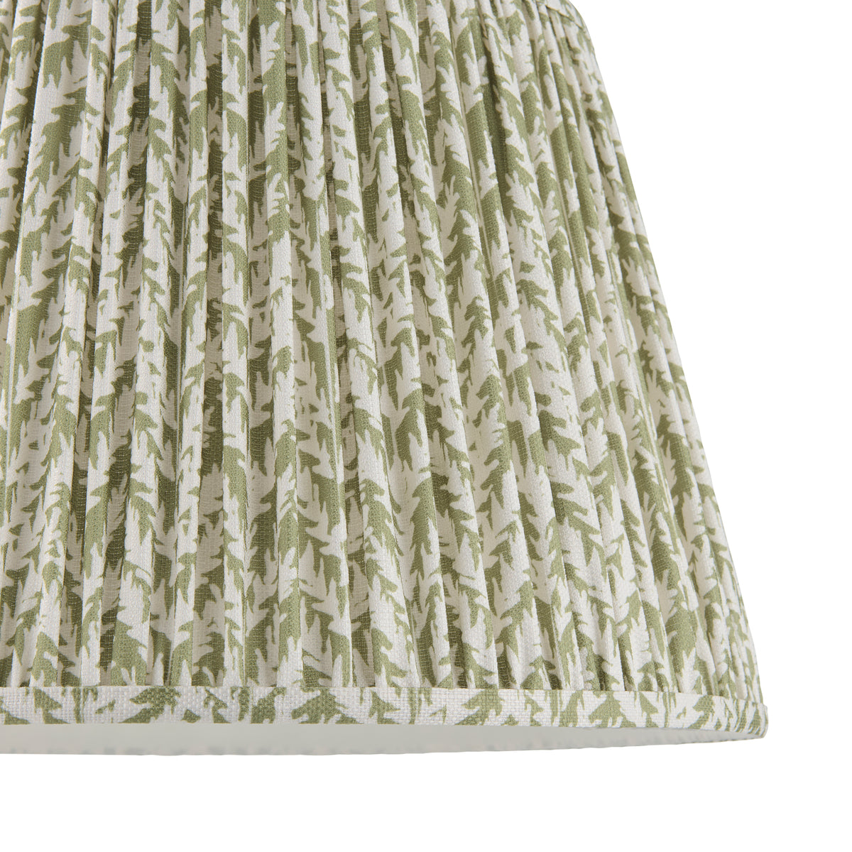 Endon Leaf 40cm Tapered Shade Herb garden green fabric