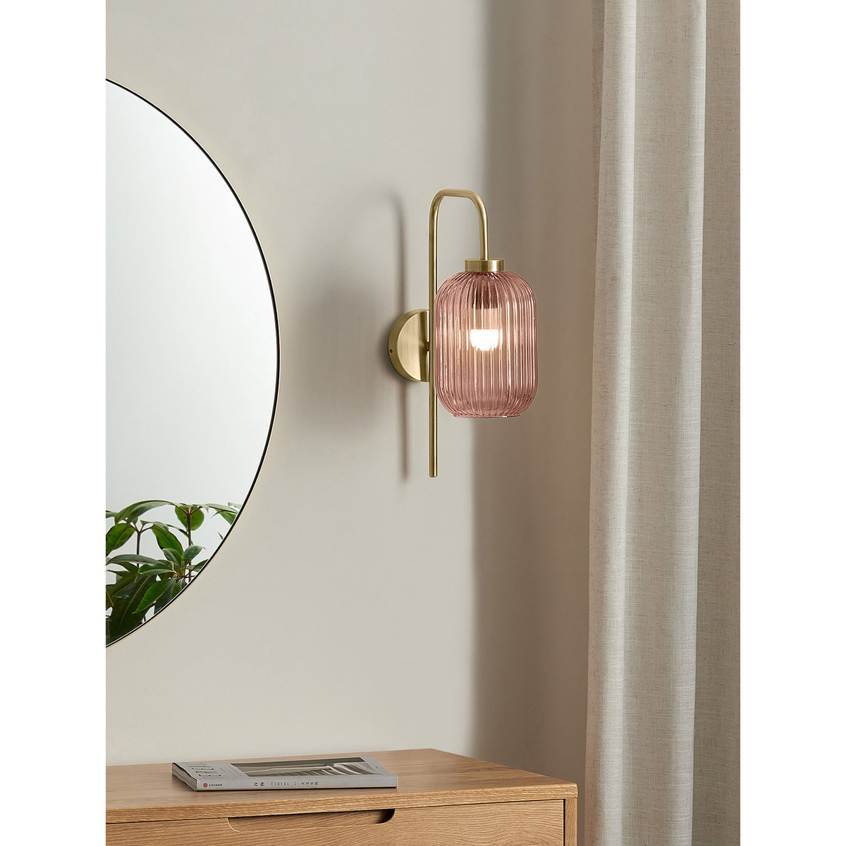 MADE.COM Briz Pink Wall Lamp
