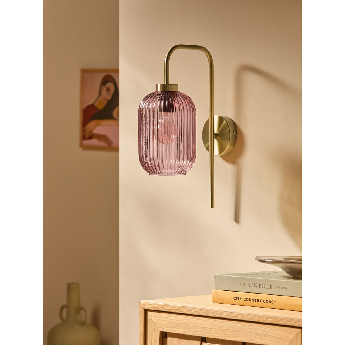 MADE.COM Briz Pink Wall Lamp