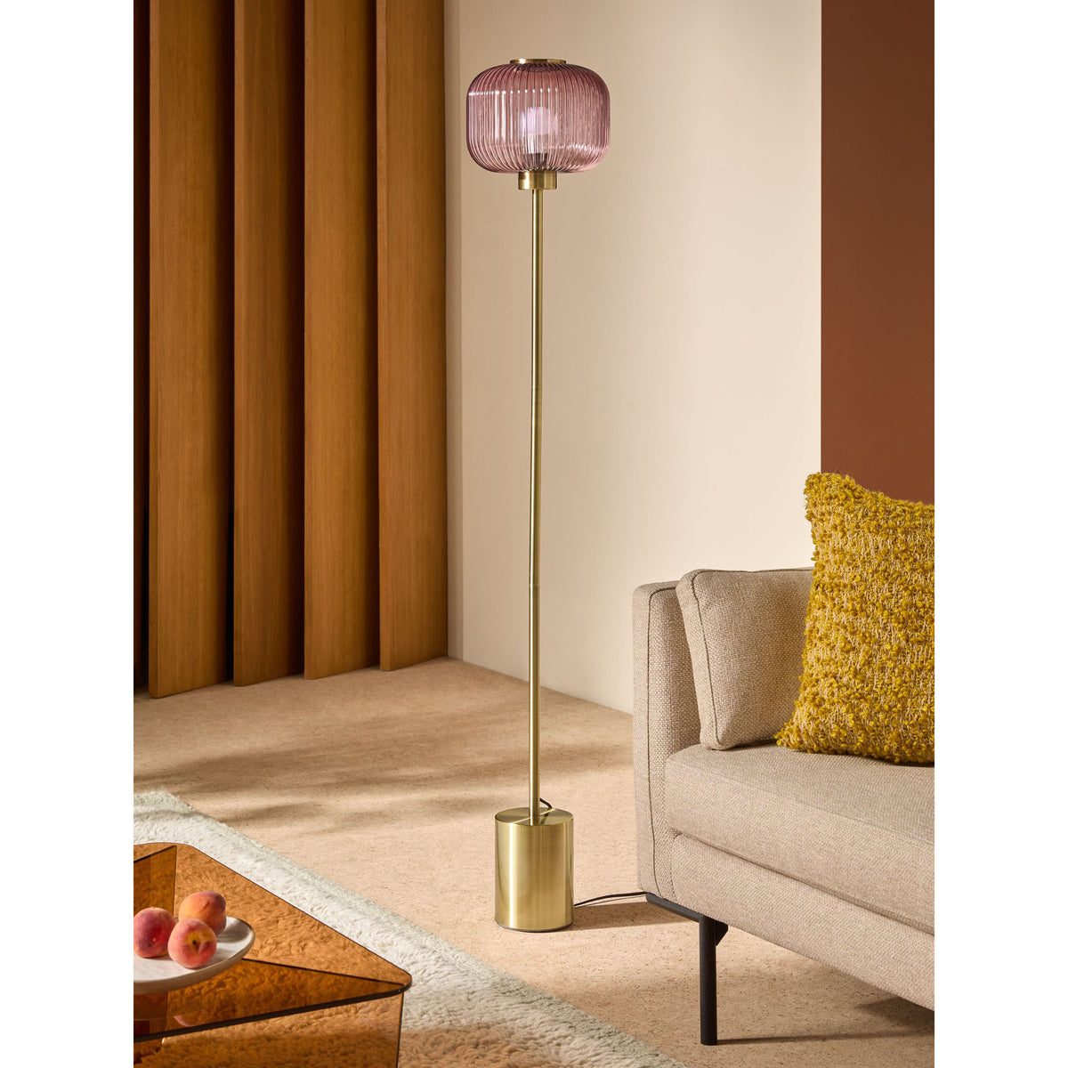 MADE.COM Briz Pink Floor Lamp