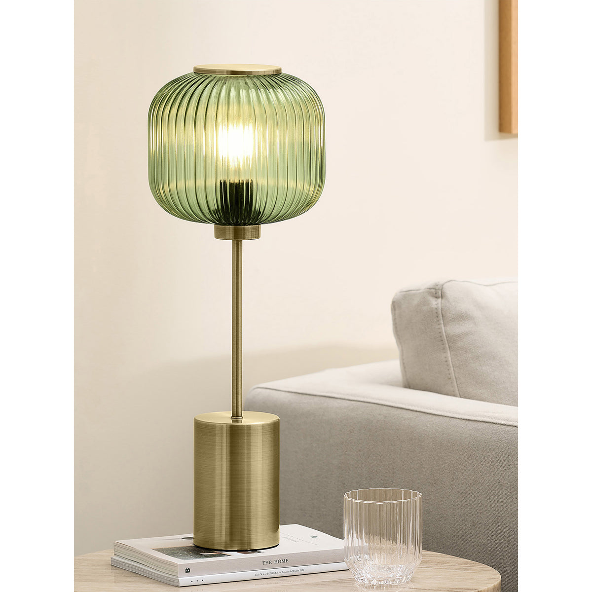 MADE.COM Briz Green Large Table Lamp