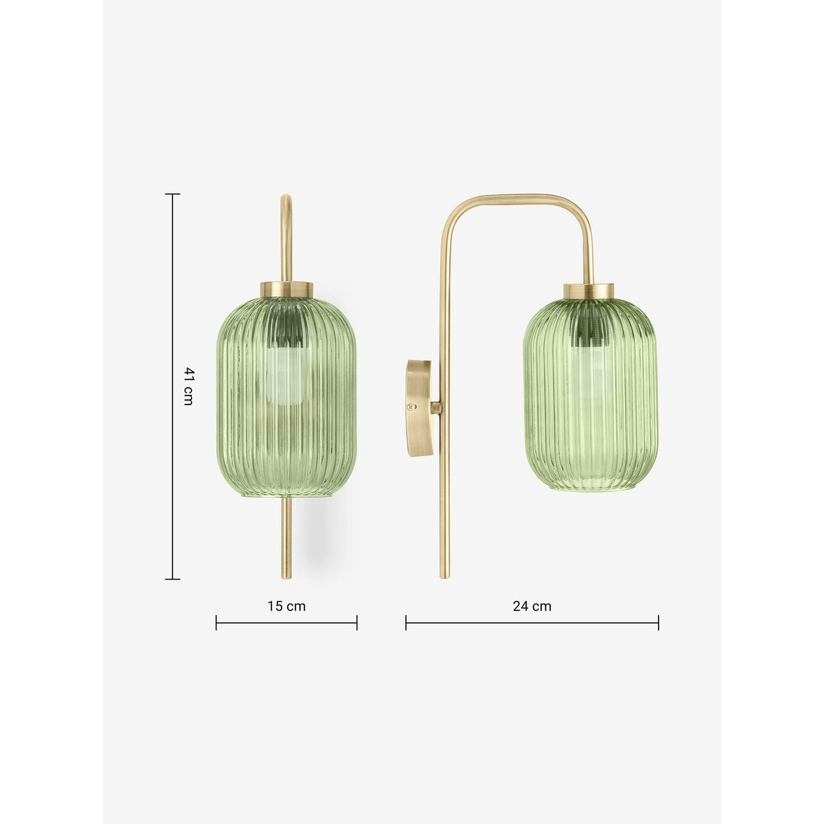 MADE.COM Briz Green Wall Lamp