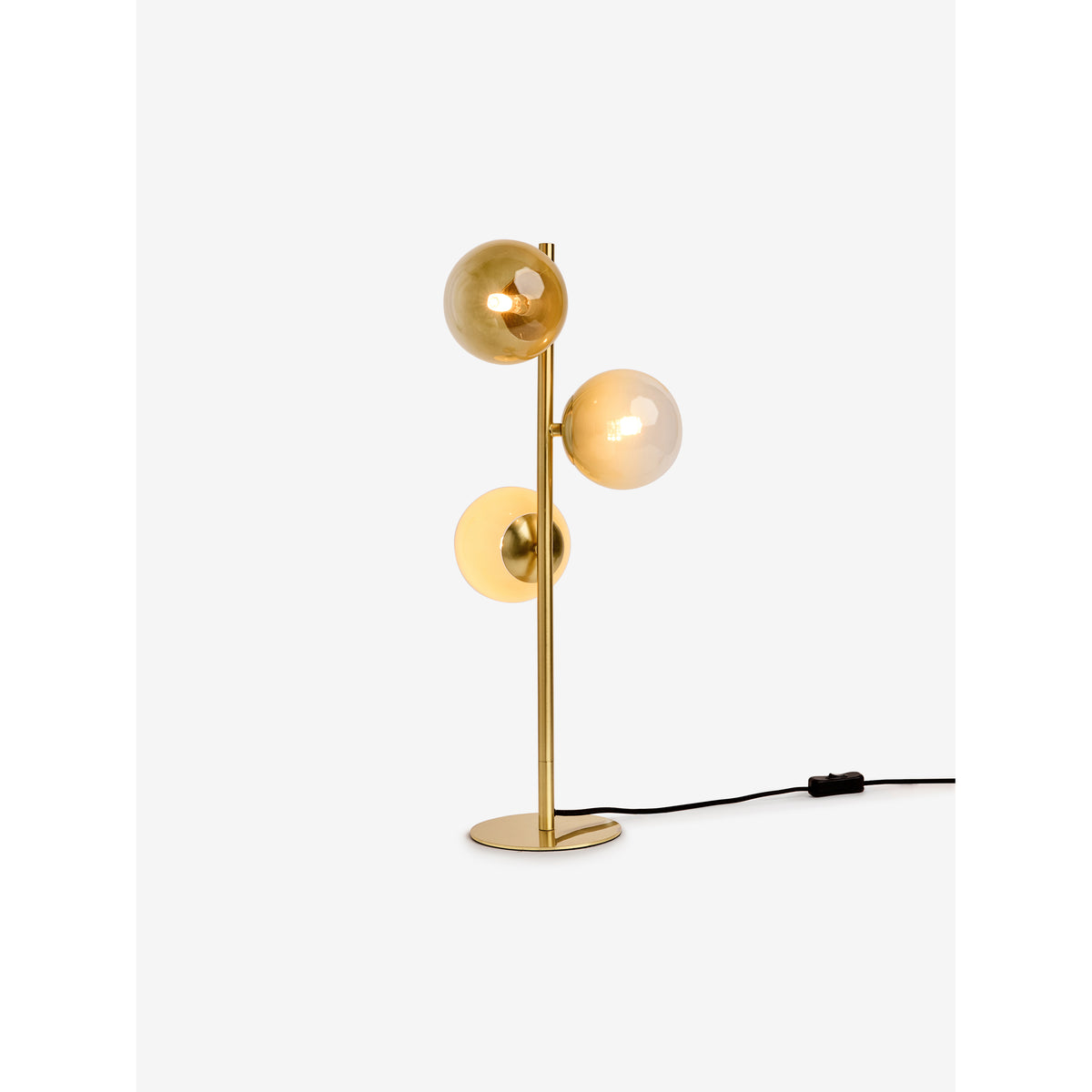 MADE.COM Brass/Green Ombre Globe Table Lamp