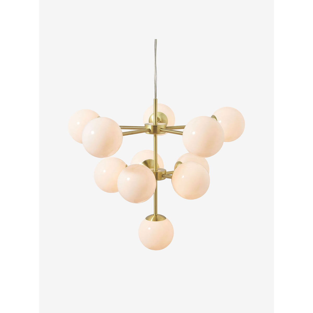 MADE.COM Brass/Opal Globe Chandelier Ceiling
