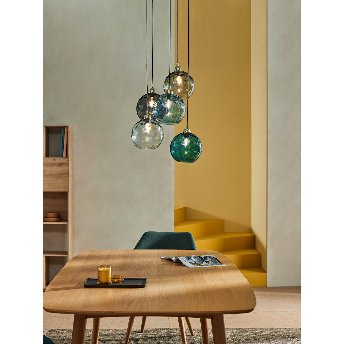 MADE.COM Blue Ilaria 5 Light Cluster Pendant Ceiling Light