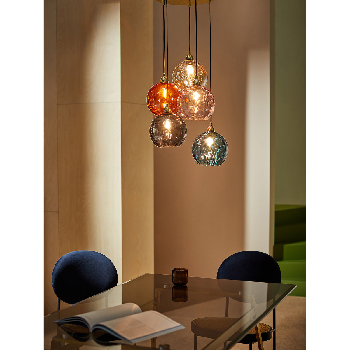 MADE.COM Red Multi Ilaria 5 Light Cluster Pendant Ceiling Light
