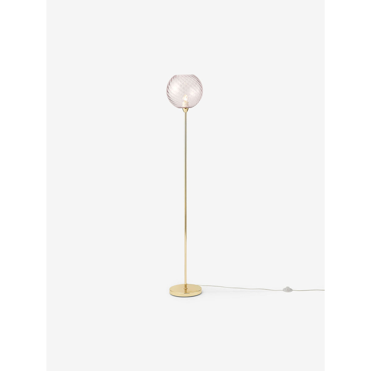MADE.COM Brass/Pink Ilaria Floor Light