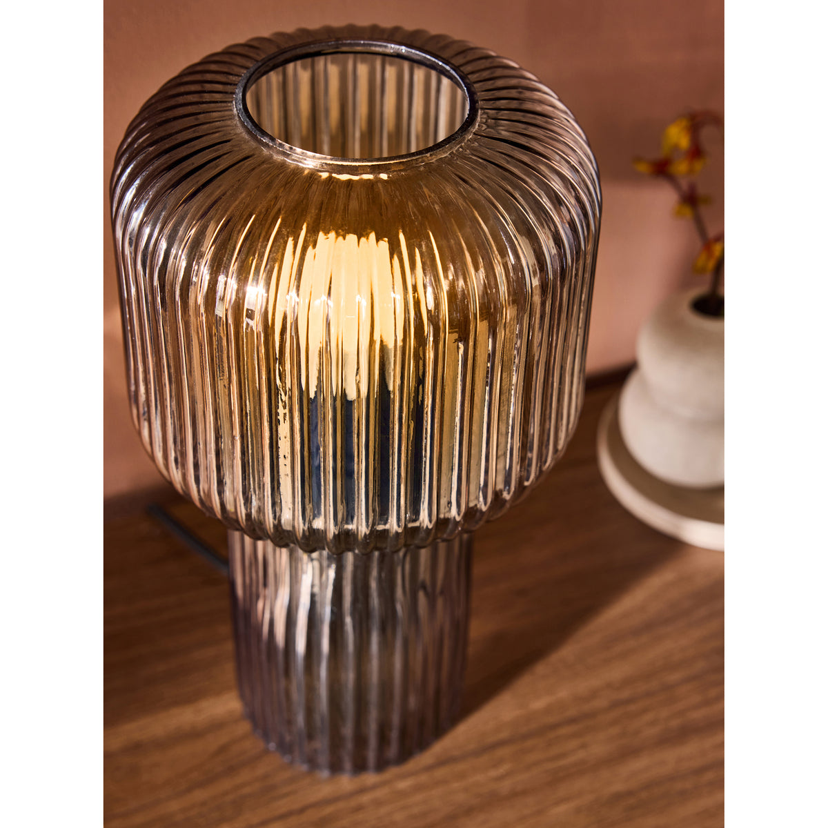 MADE.COM Grey Briz Table Lamp