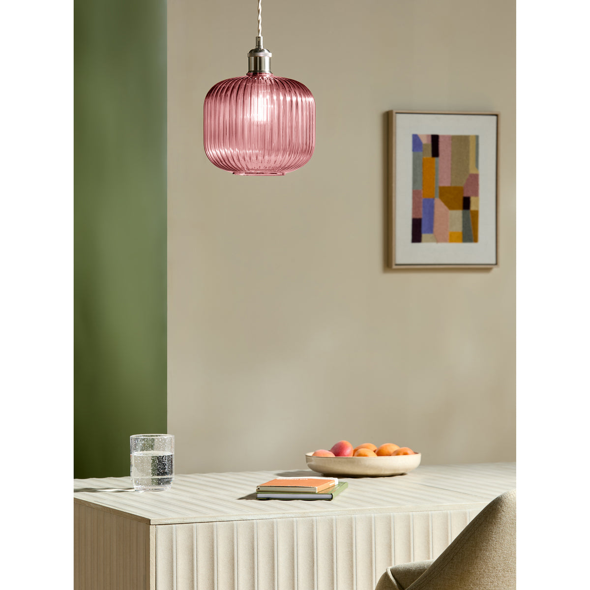 MADE.COM Pink Briz Glass EasyFit Shade