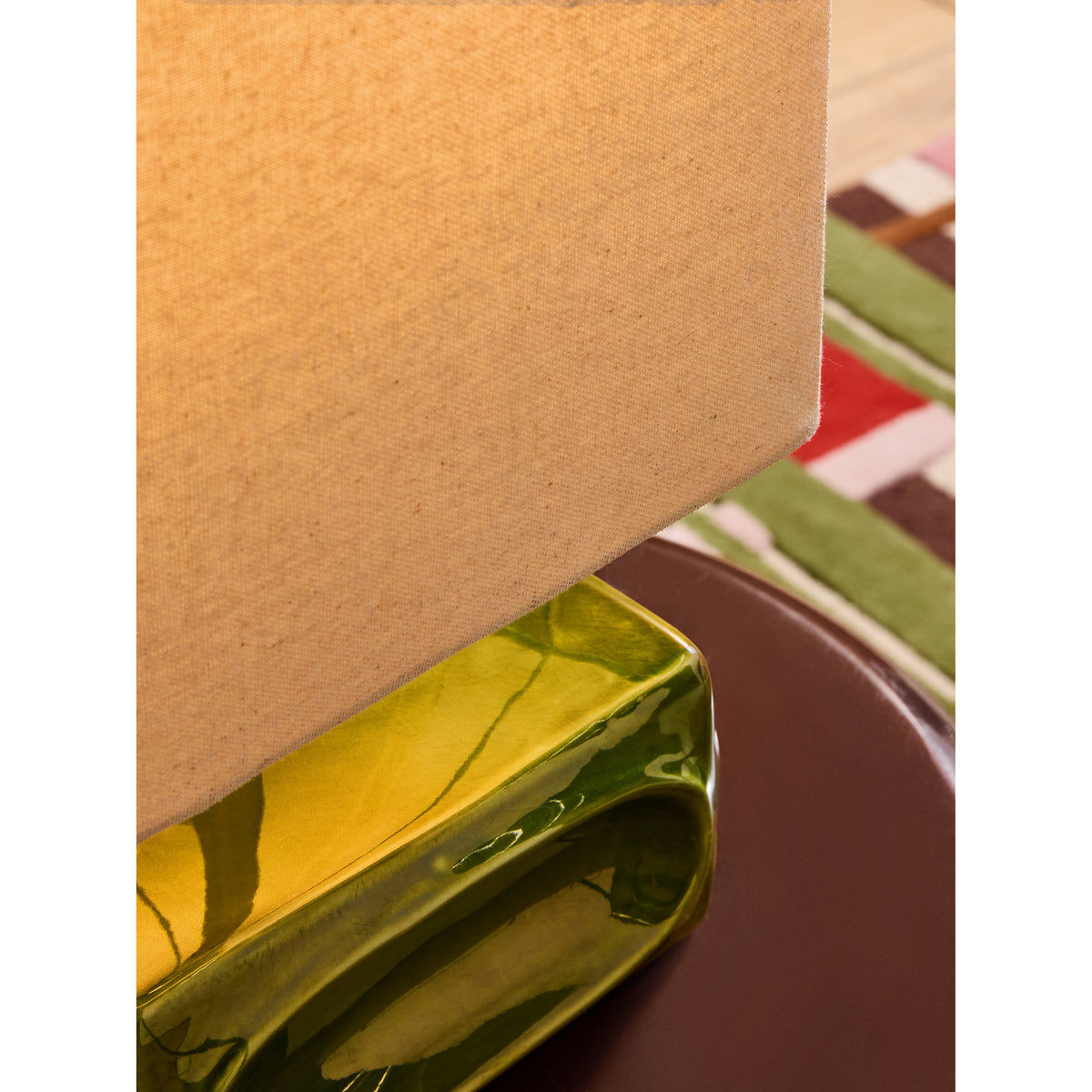 MADE.COM Green/Ecru Nell Ceramic Table Lamp