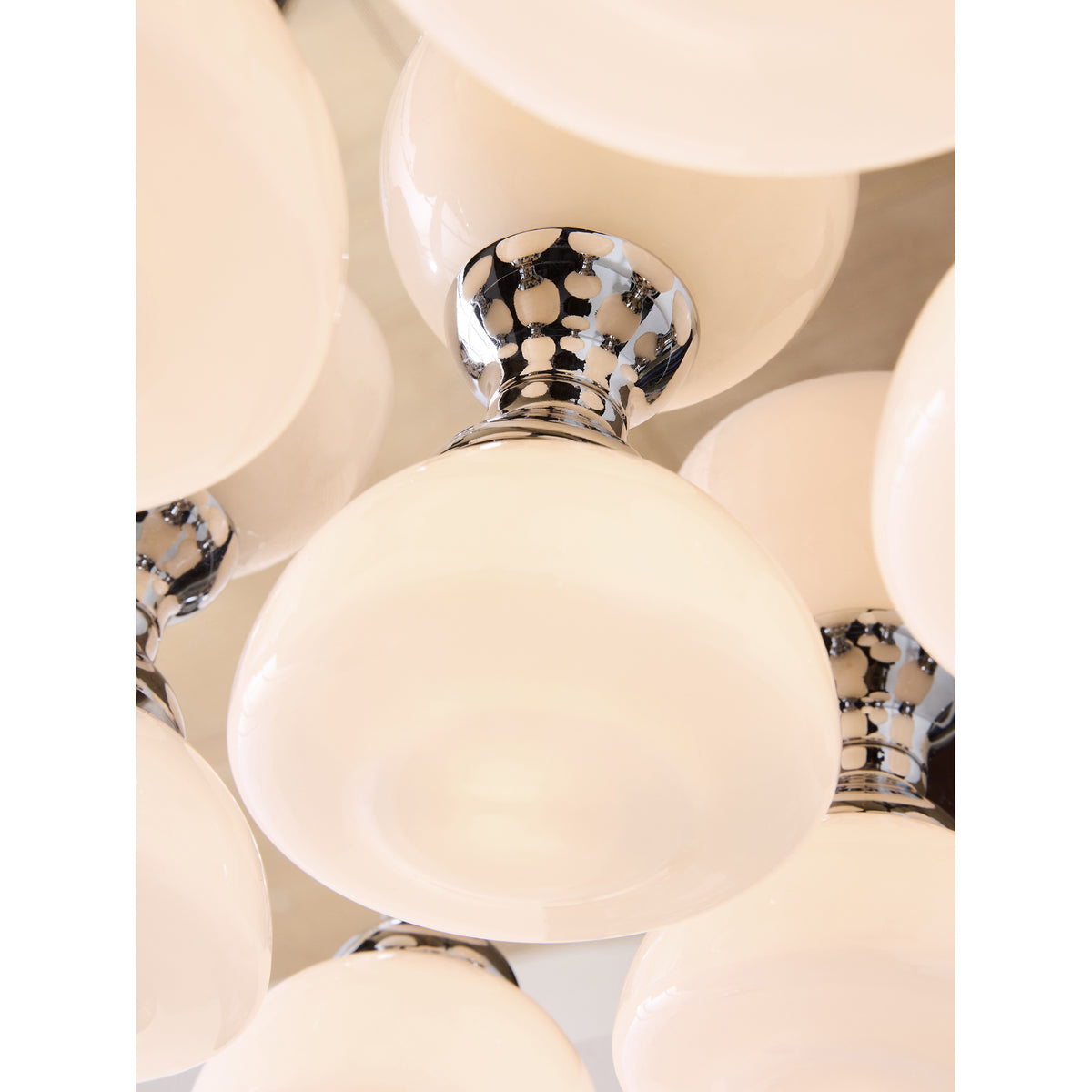 MADE.COM Chrome Monroe Flush Fitting Ceiling Light