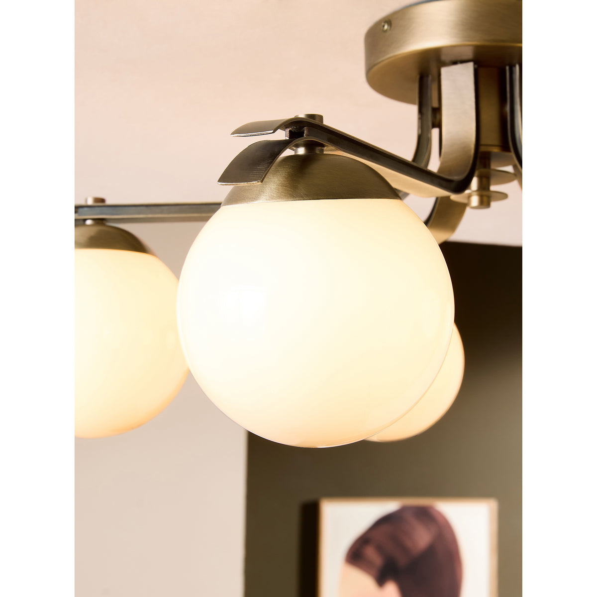 MADE.COM Brass Palla 5 Light Flush Fitting Ceiling Light