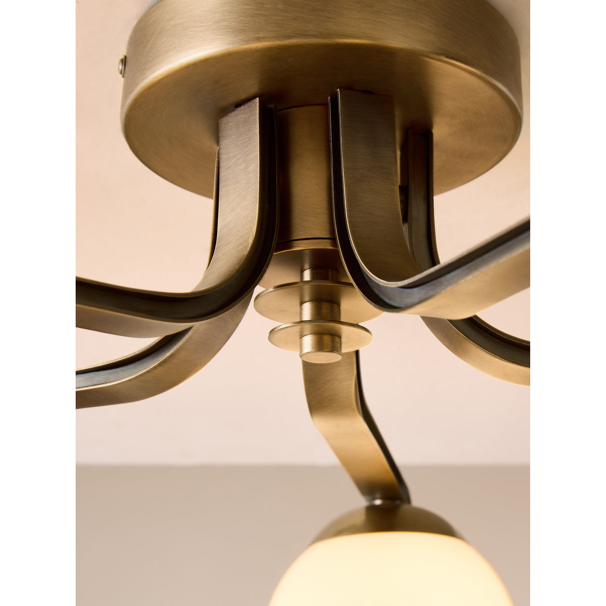 MADE.COM Brass Palla 5 Light Flush Fitting Ceiling Light