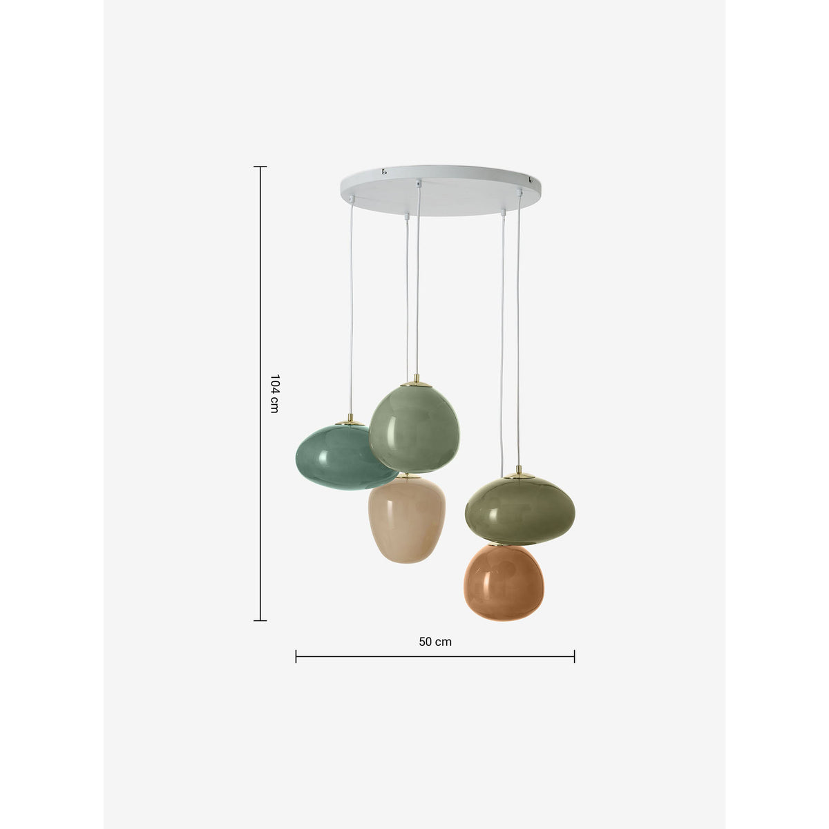 MADE.COM Green Adrianne Diner Cluster Ceiling Light