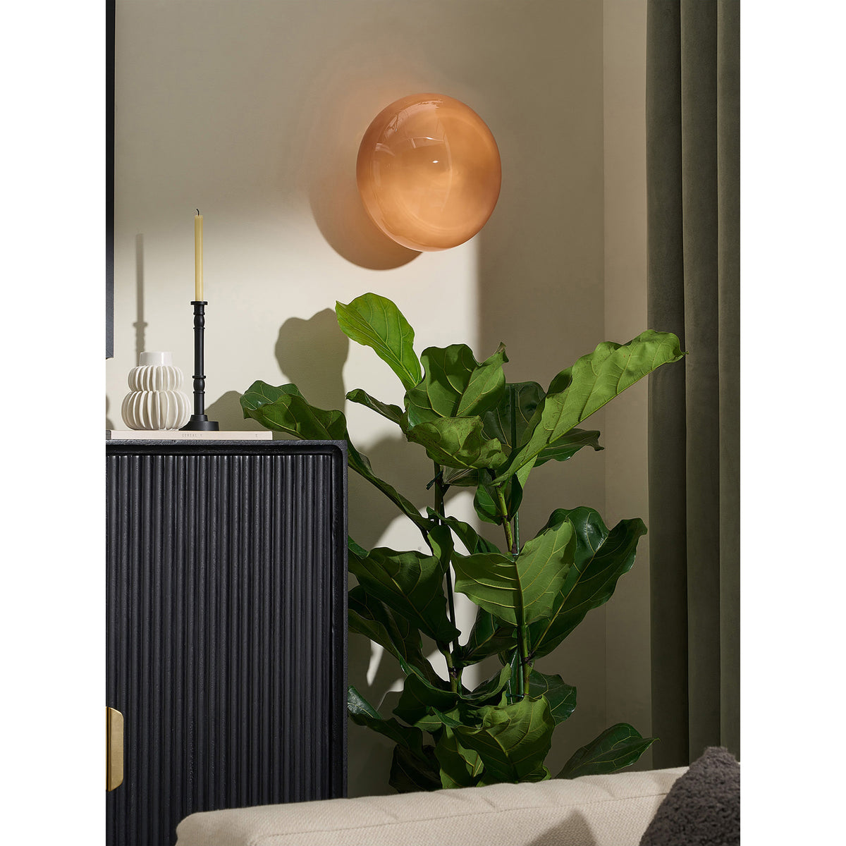 MADE.COM Pink Adrianne Glass Wall Light