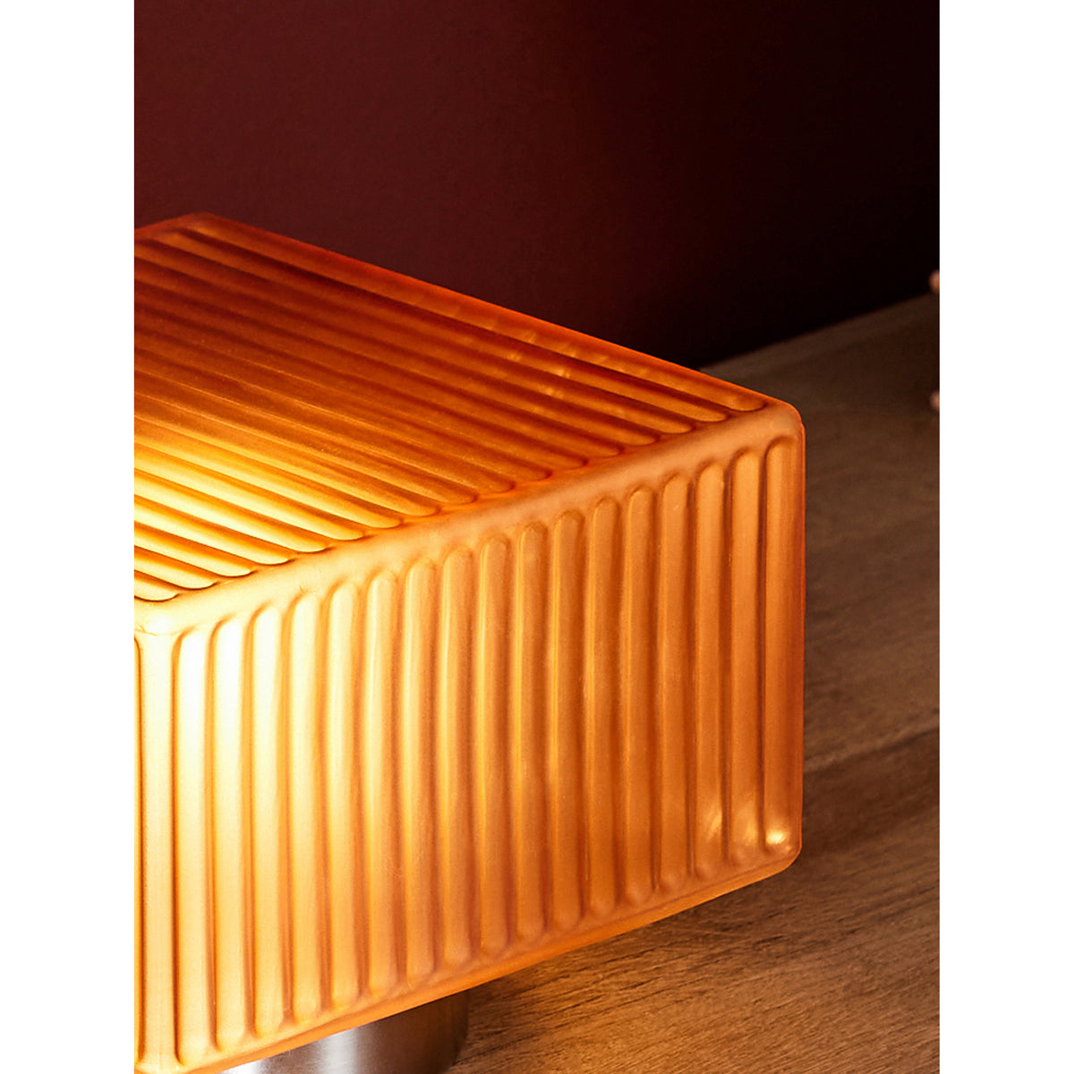 MADE.COM Amber Brown/Silver Alma Table Lamp