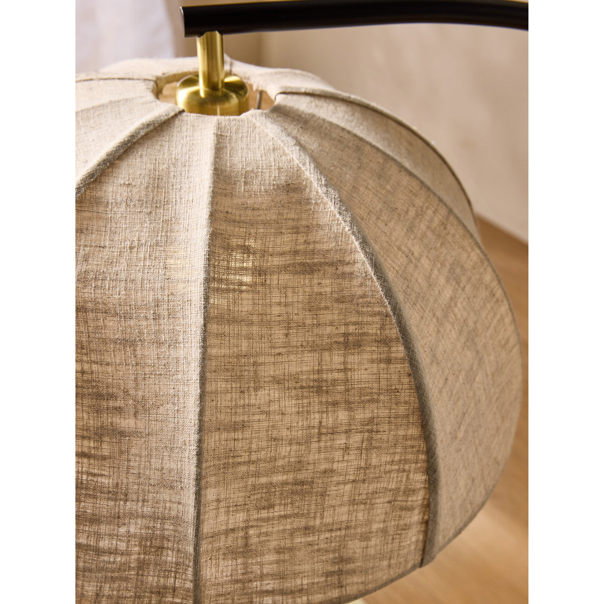 MADE.COM Black/Cream Benny Floor Lamp