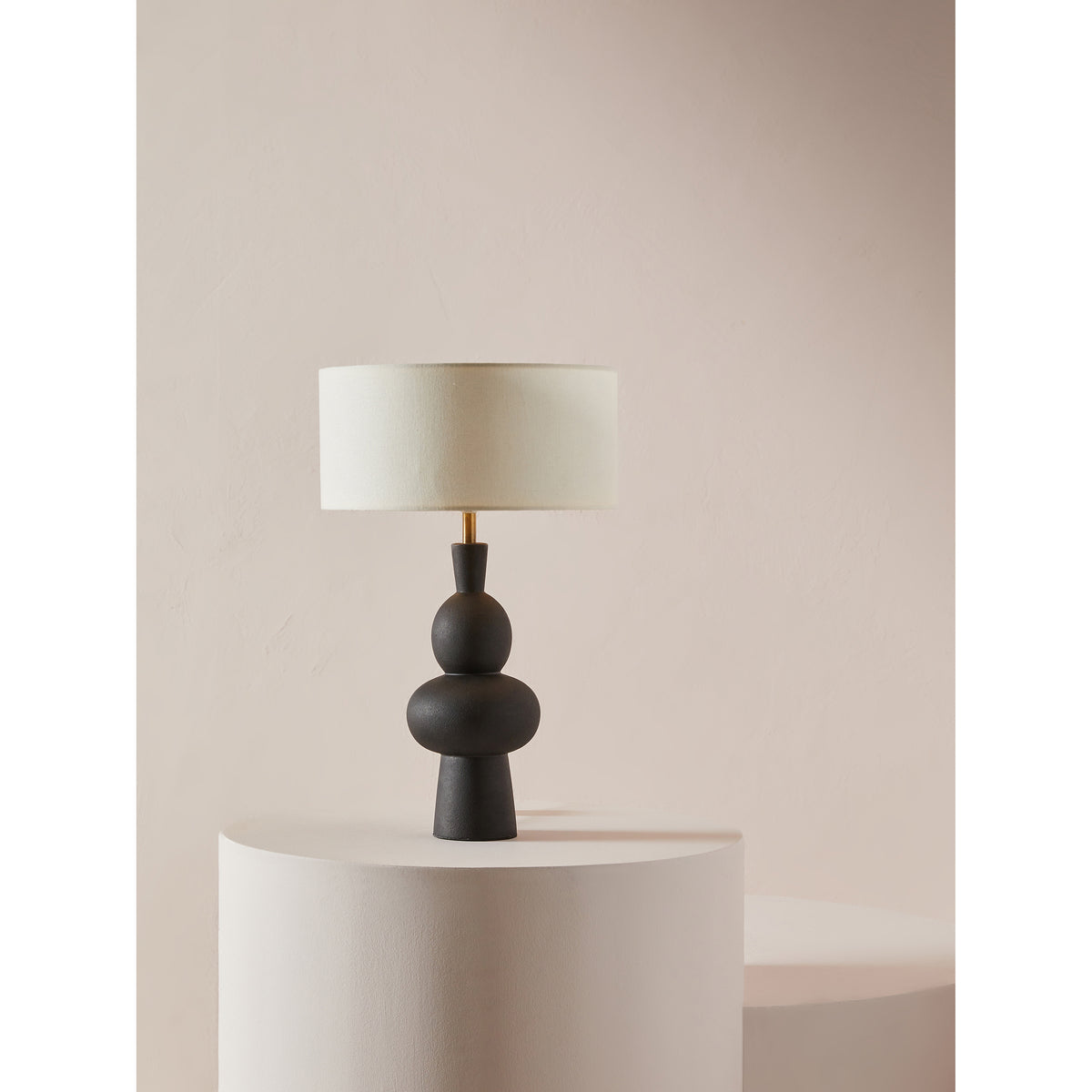 MADE.COM Black Freyja Ceramic Table Lamp