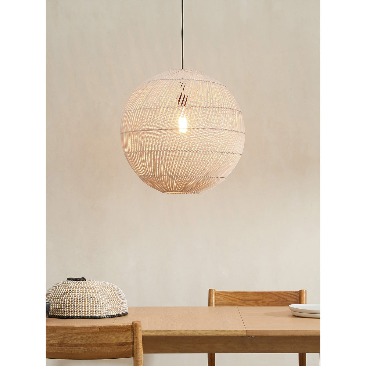 MADE.COM Natural Rattan Java Round Lamp Shade