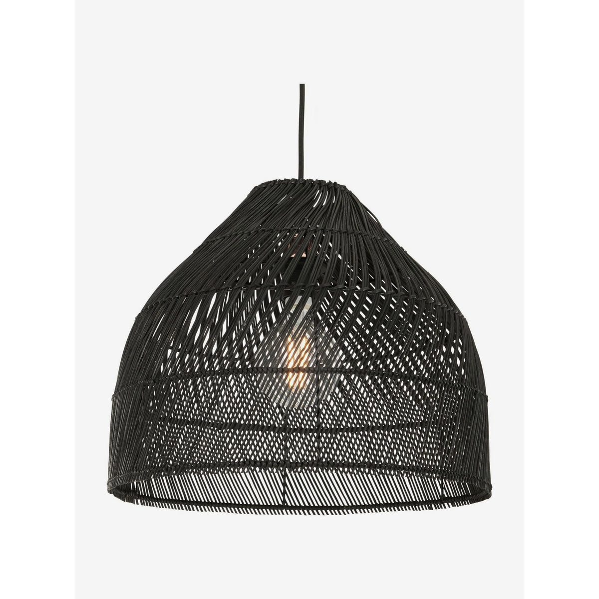 MADE.COM Black Rattan Java Small Lamp Shade