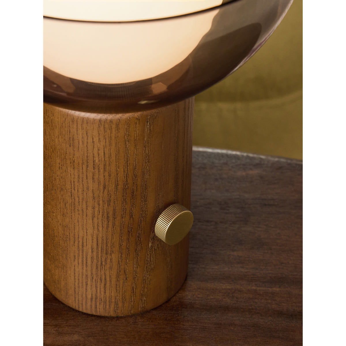 MADE.COM Dark Wood Layla Table Lamp