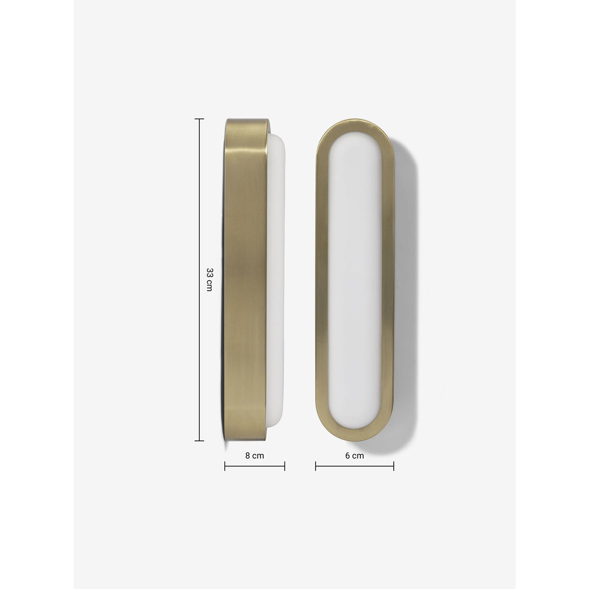 MADE.COM Brass Nura Flush Bathroom Wall Light