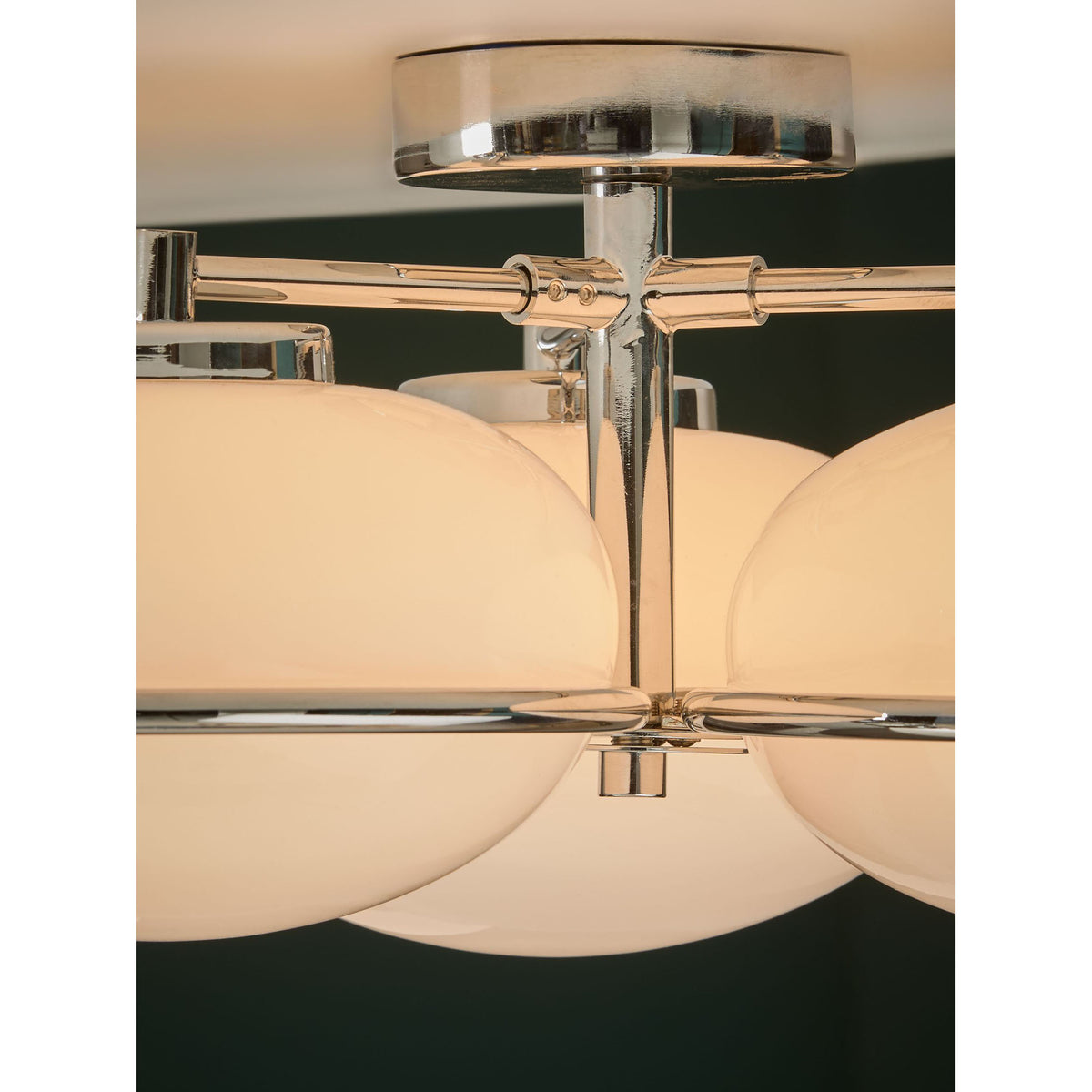 MADE.COM Chrome 3 Light Flush Piper Light