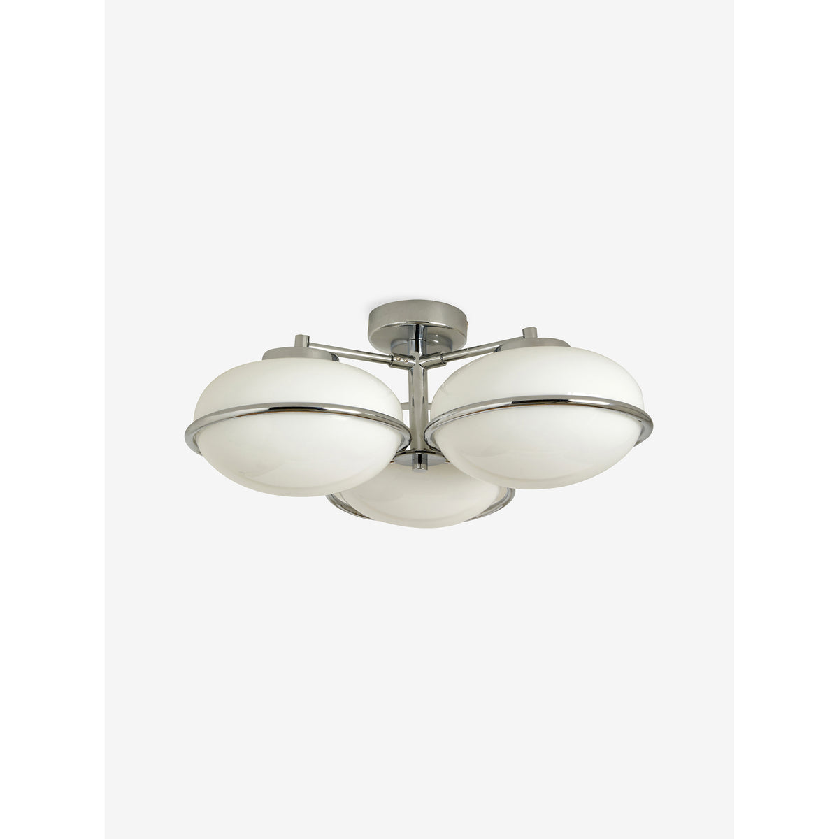 MADE.COM Chrome 3 Light Flush Piper Light