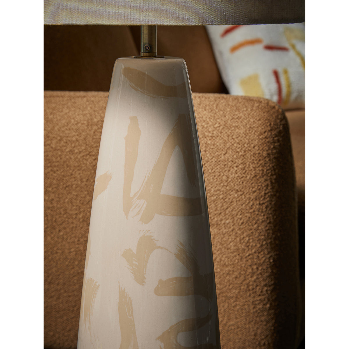 MADE.COM Cream Vince Ceramic Floor Lamp