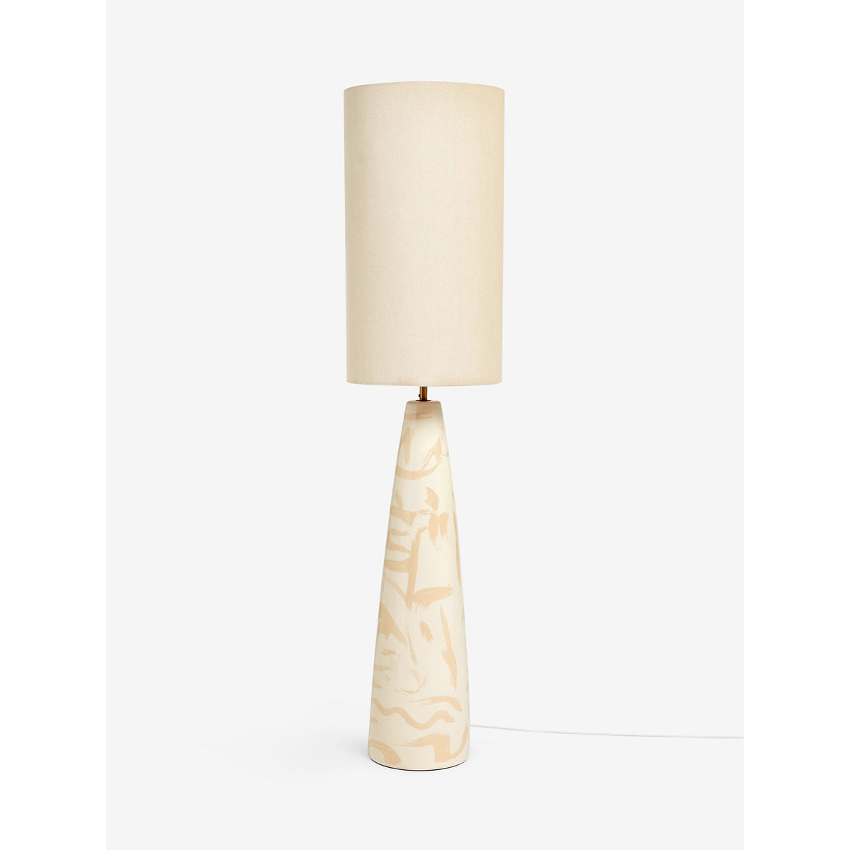 MADE.COM Cream Vince Ceramic Floor Lamp