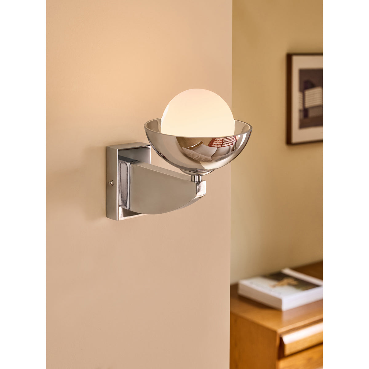 MADE.COM Chrome Layla Wall Light