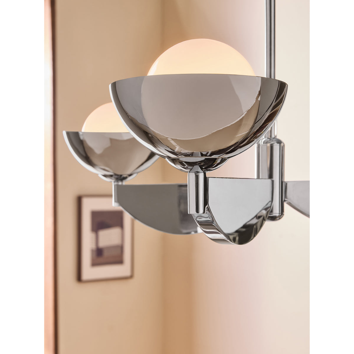 MADE.COM Chrome Small Layla Ceiling Light
