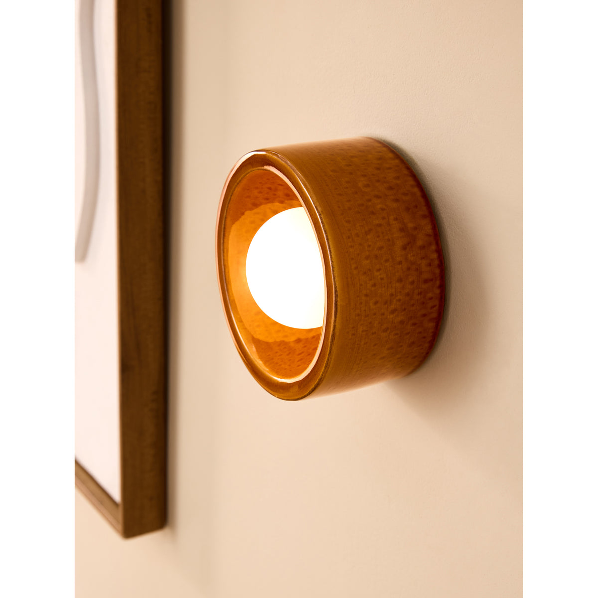 MADE.COM Brown Mavi Ceramic Wall Light