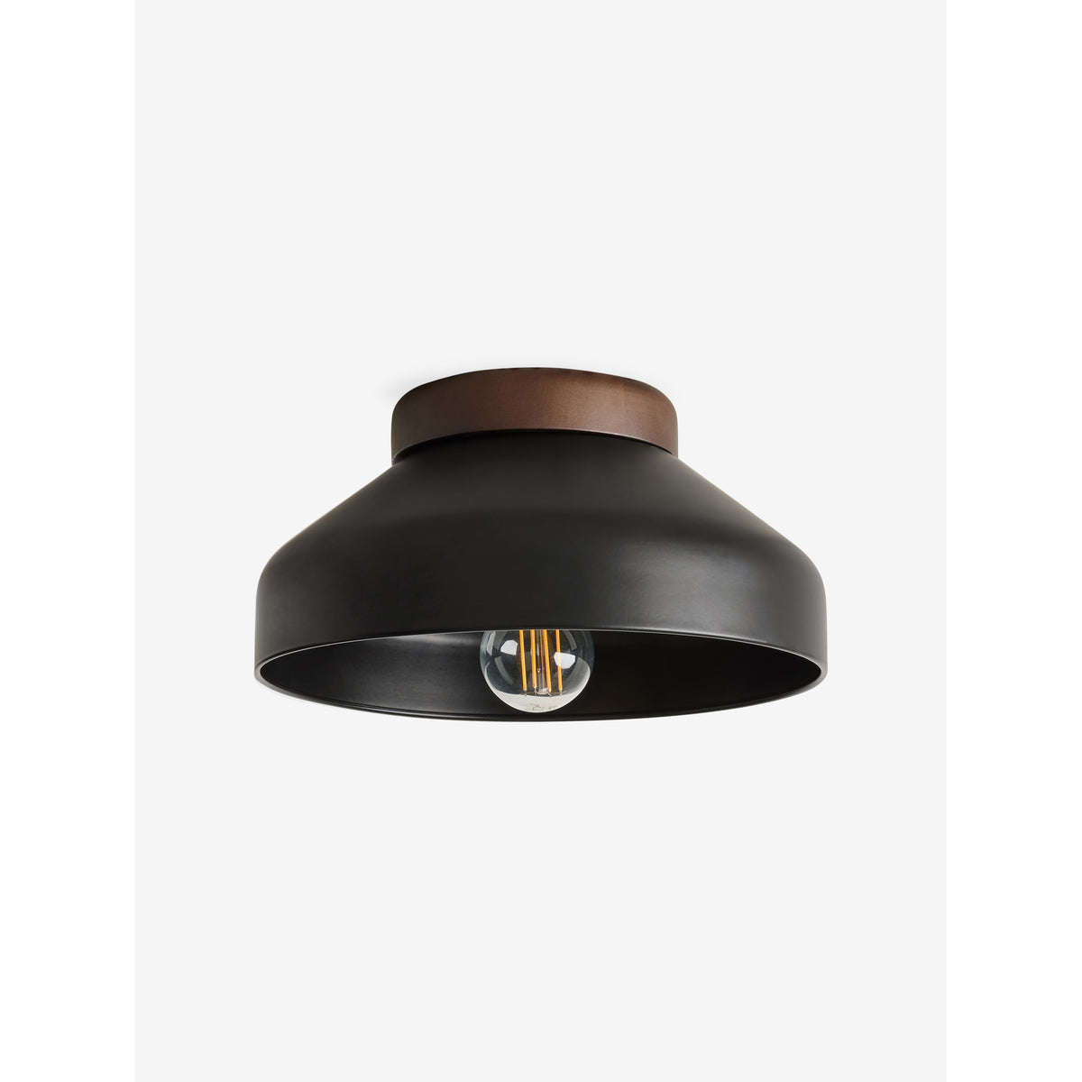 MADE.COM Black Albert Flush Fitting Ceiling Light