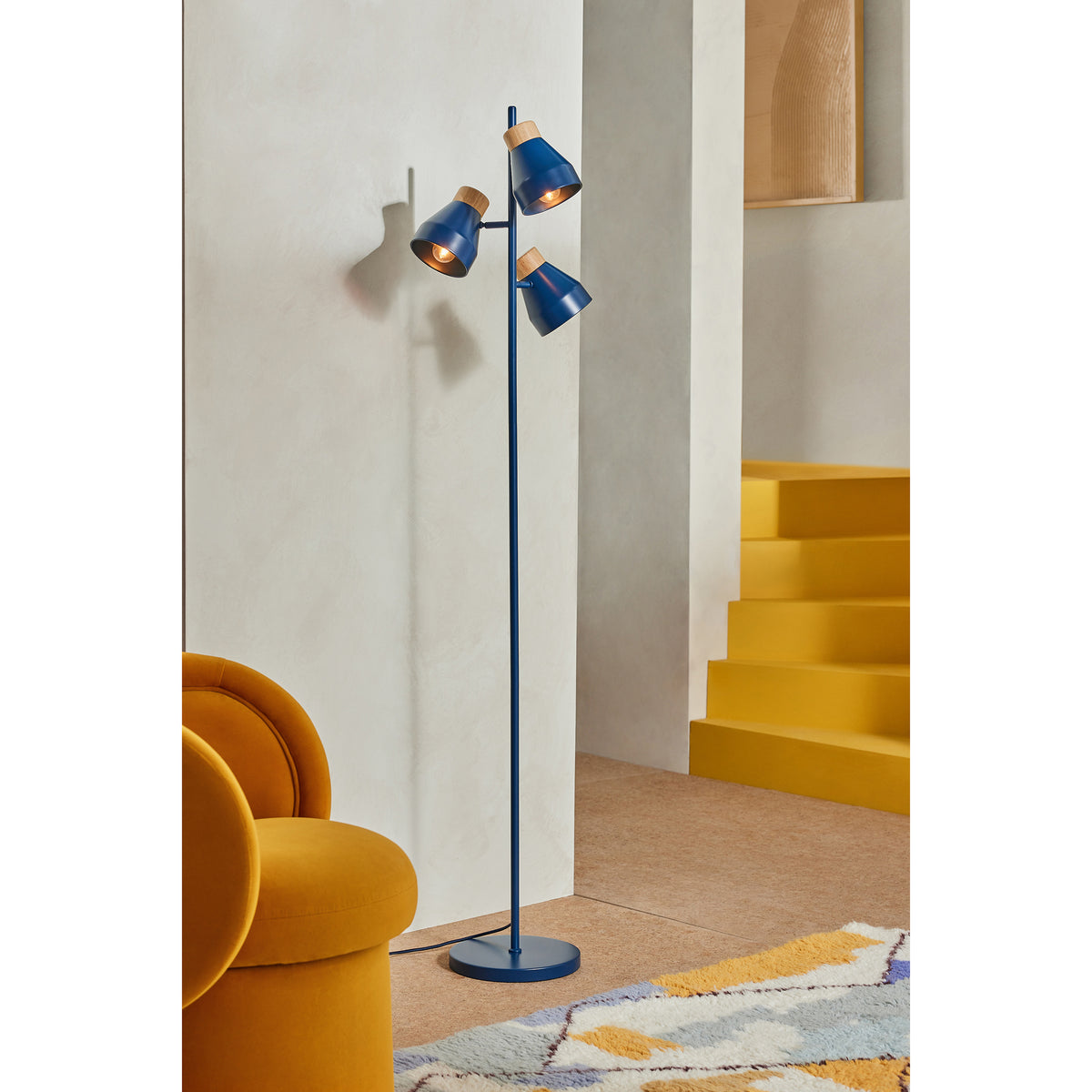 MADE.COM Navy Albert Floor Lamp