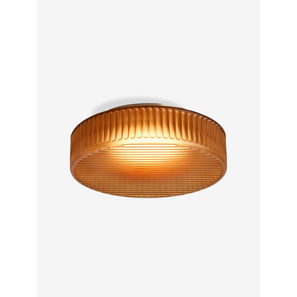 MADE.COM Amber Brown Alma Flush Light
