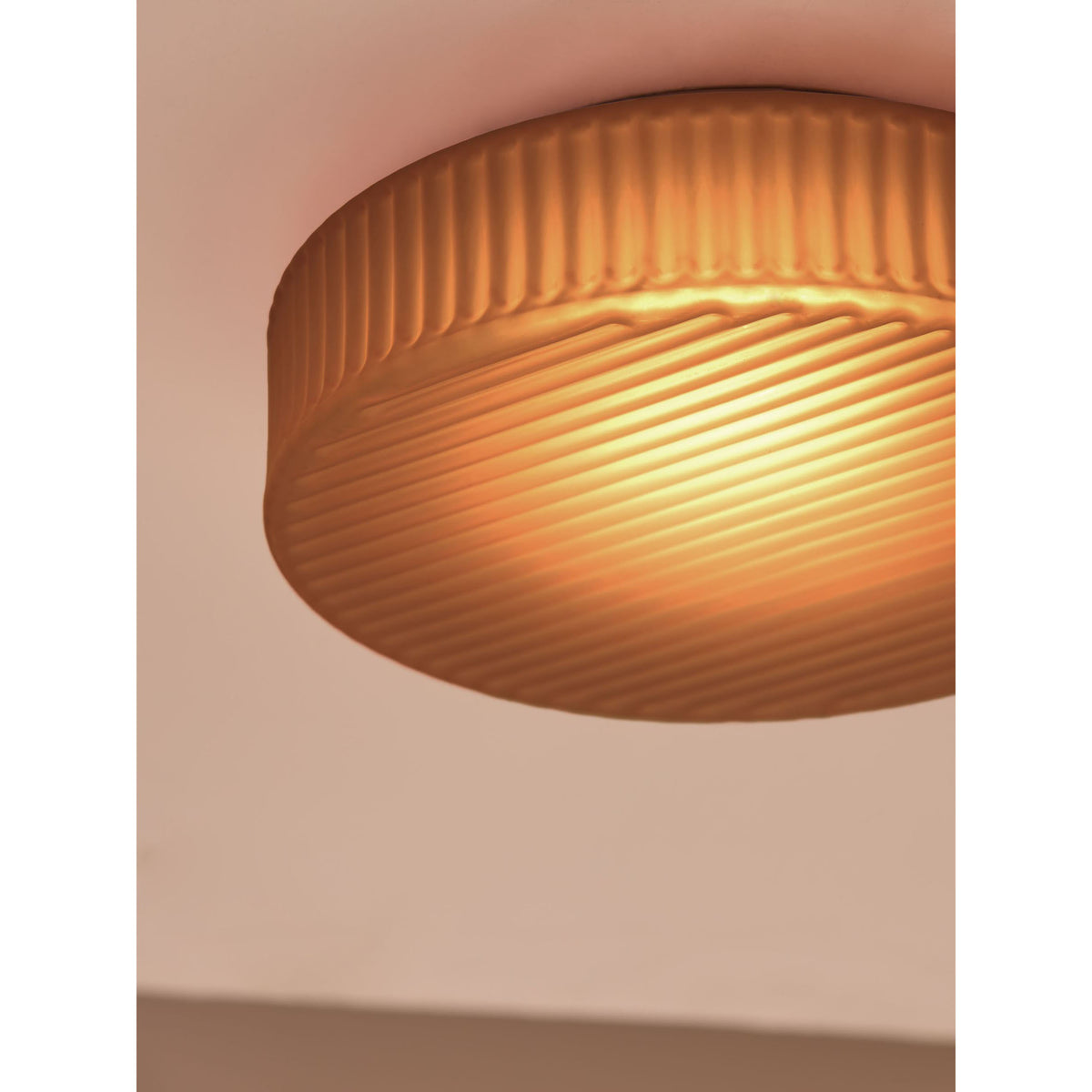 MADE.COM Amber Brown Alma Flush Light