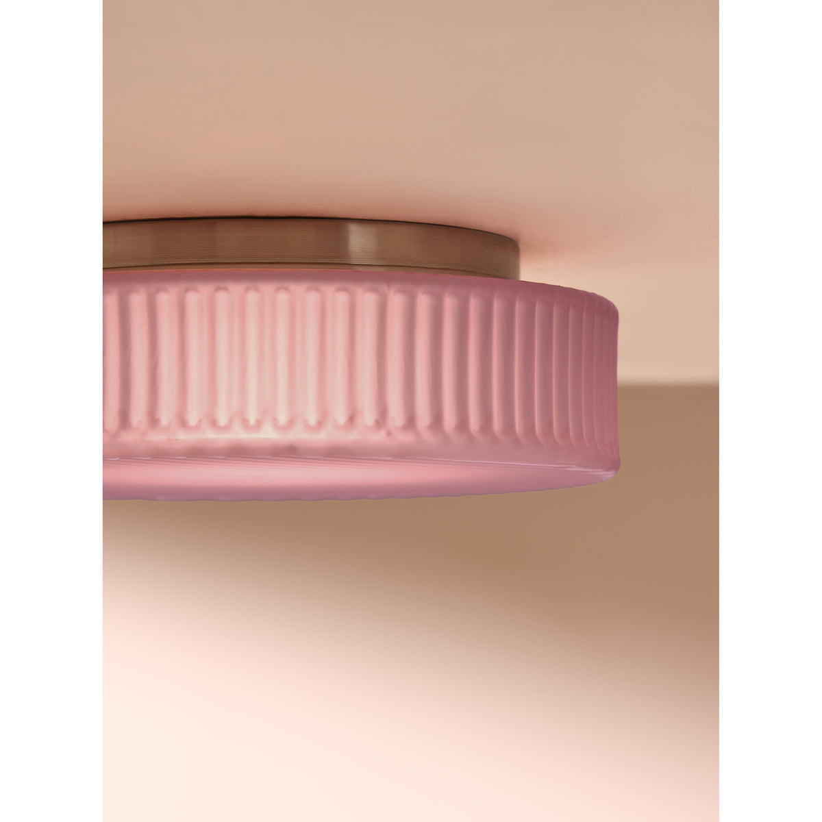 MADE.COM Pink Alma Flush Light