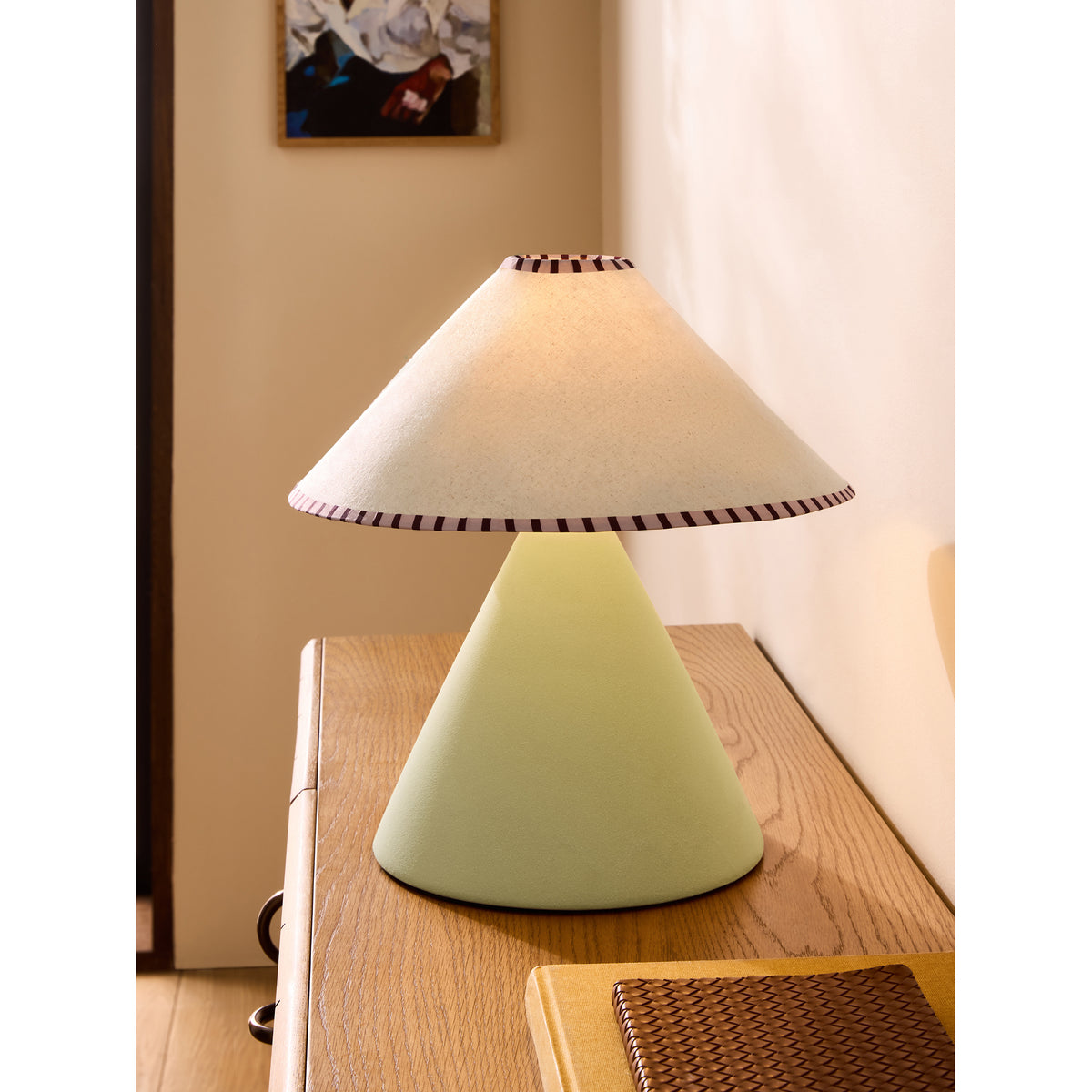 MADE.COM Sage Green Marlowe Ceramic Table Lamp