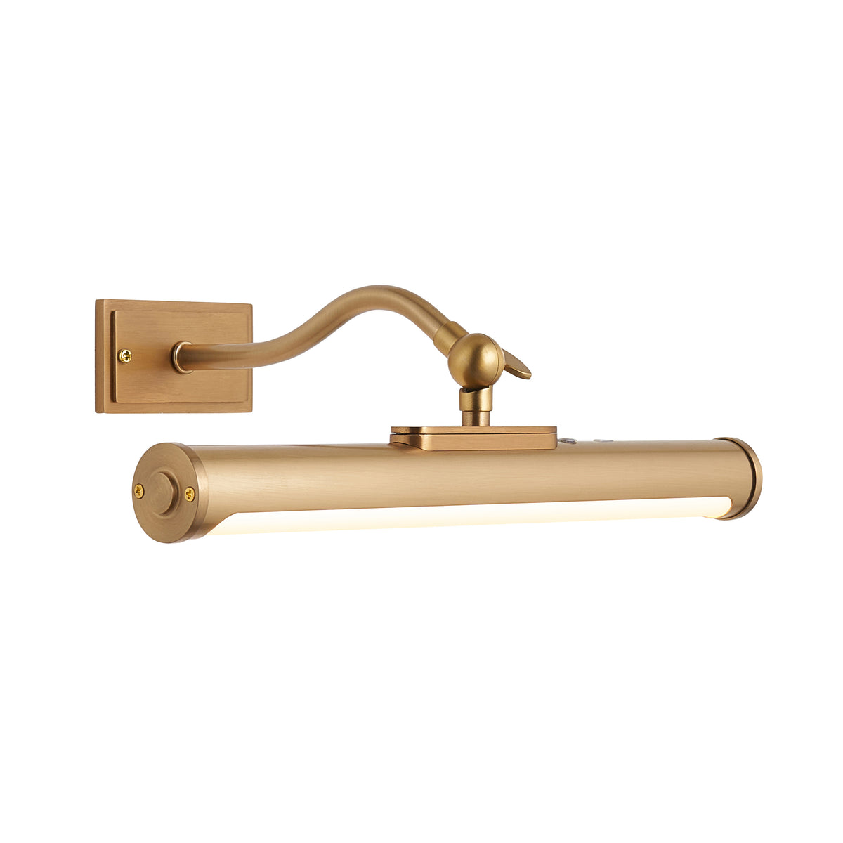 Endon Maris Rechargeable Picture Light Warm brass plate & frosted pc