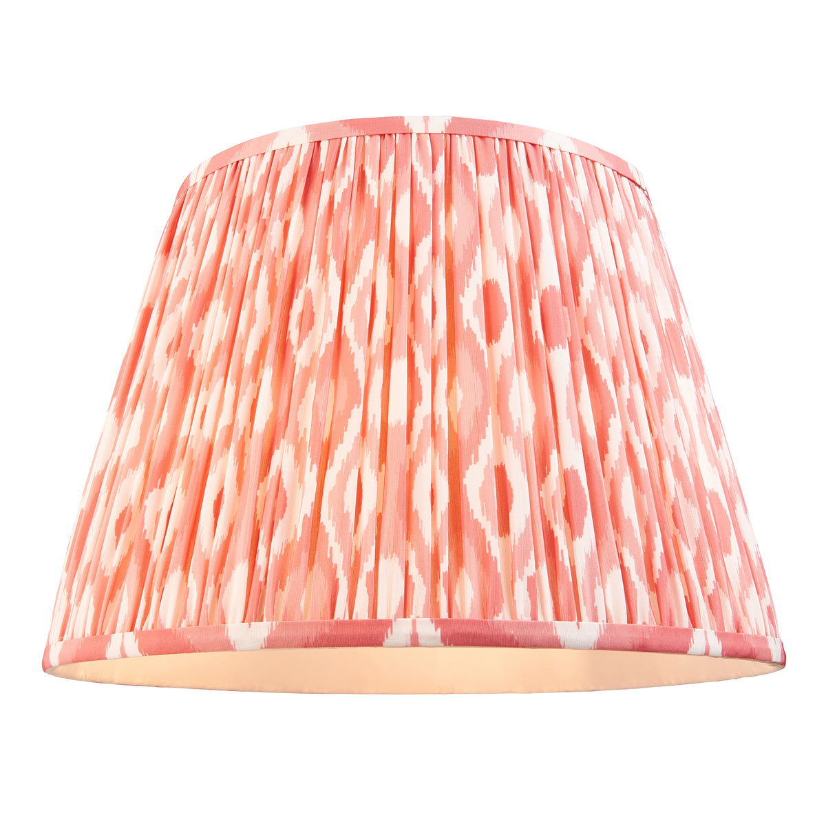 Endon Twist & Ikat 40cm Floor Oak effect resin & coral pink fabric