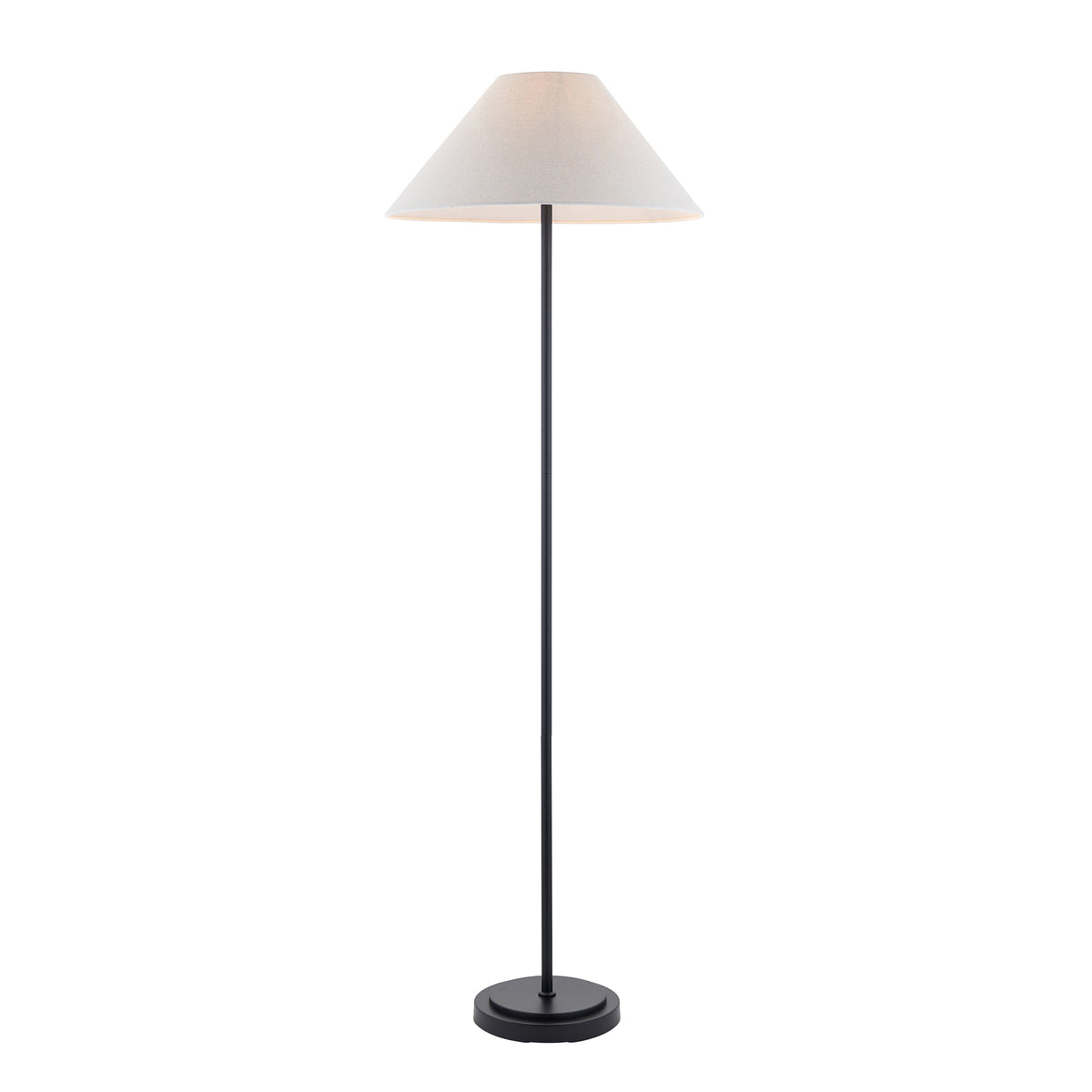 Endon Arlo & Avalon 52cm Floor Matt black & natural linen