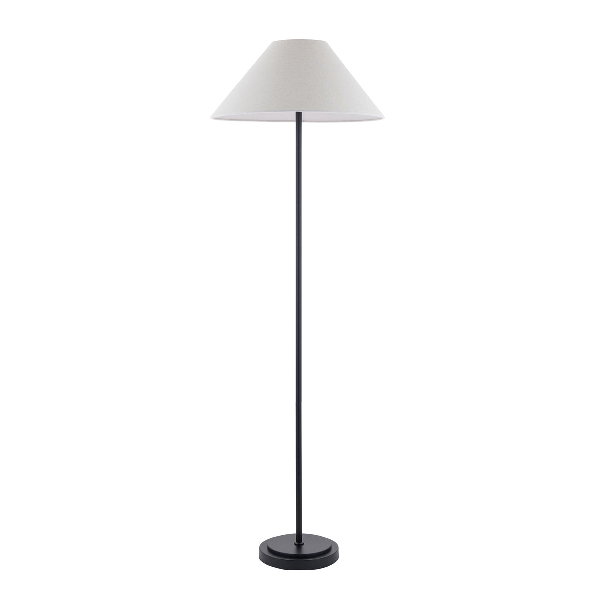 Endon Arlo & Avalon 52cm Floor Matt black & natural linen