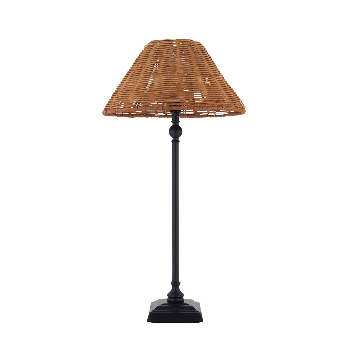 Endon Jericho Table Matt black & dark rattan